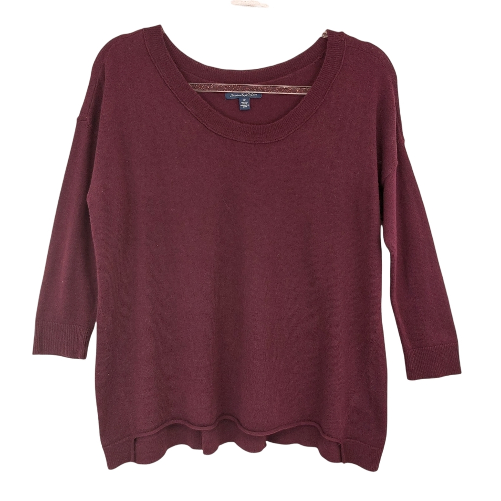 Pure Cotton Viscose Knit Top Sweater Pullover Jumper